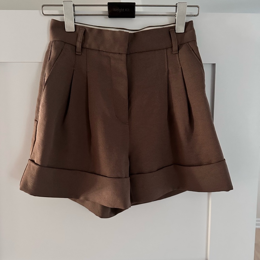 Wilfred High Waist Brown Tailored Shorts